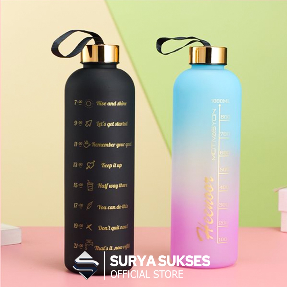 Jual BOTOL MINUM GRADASI GRADIENT PORTABLE KAPASITAS 1000 ML | Shopee ...