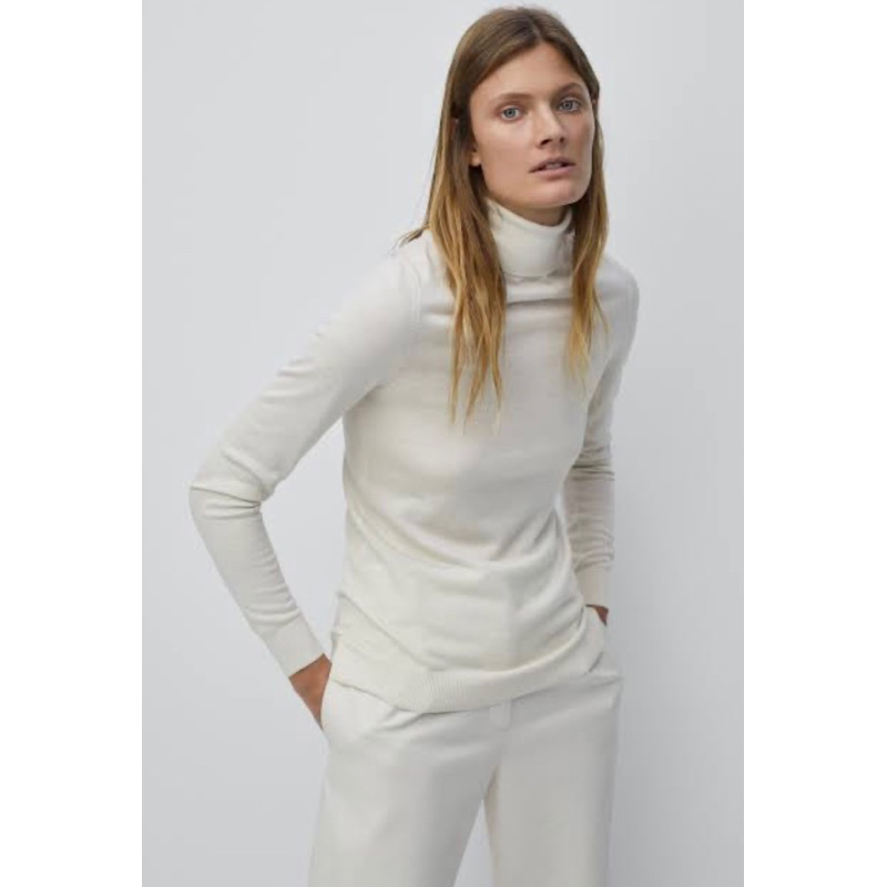 Jual Wool Silk Turtleneck Sweater Massimo Dutti Original Shopee Indonesia