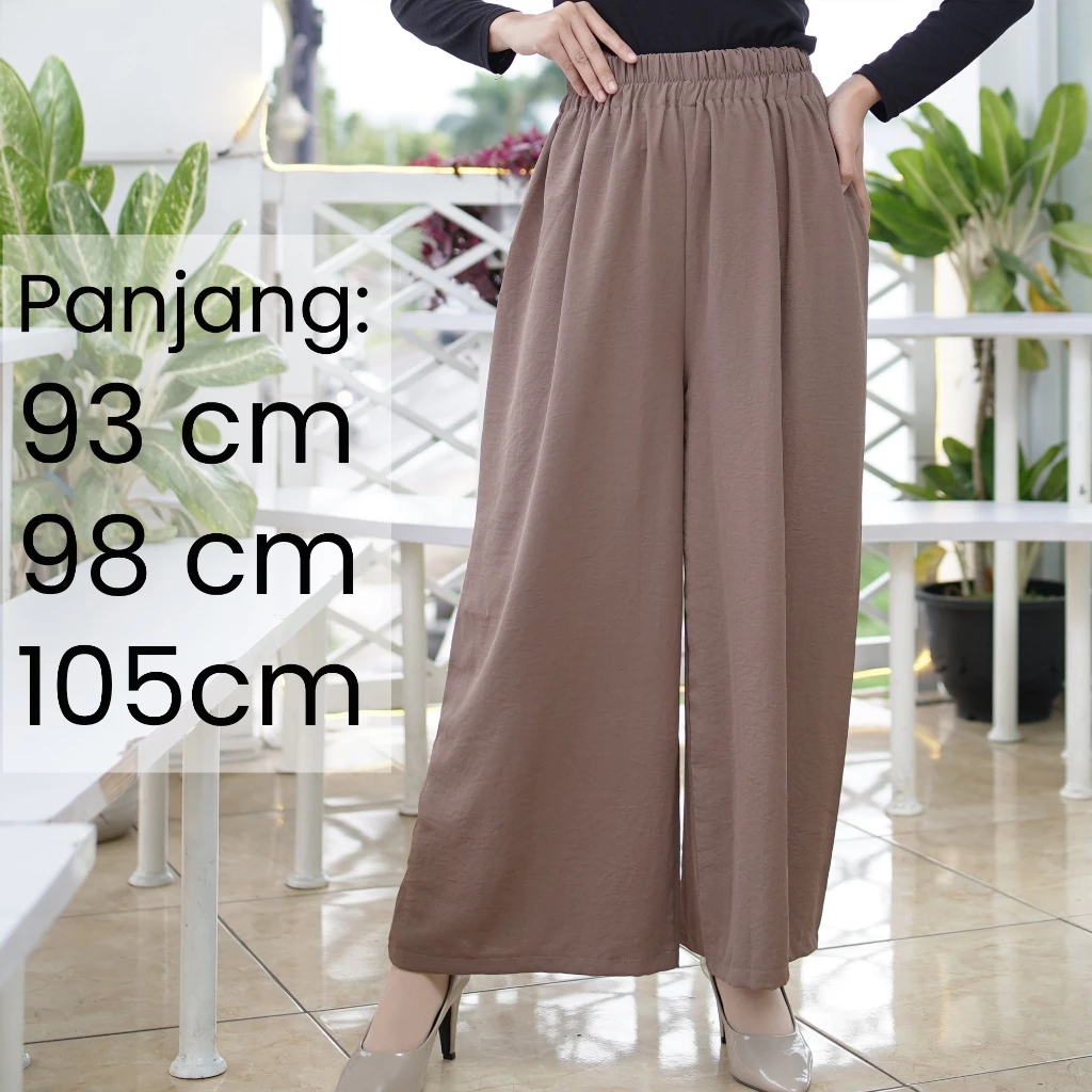 AERI Celana Kulot Crinkle Wanita Highwaist Premium