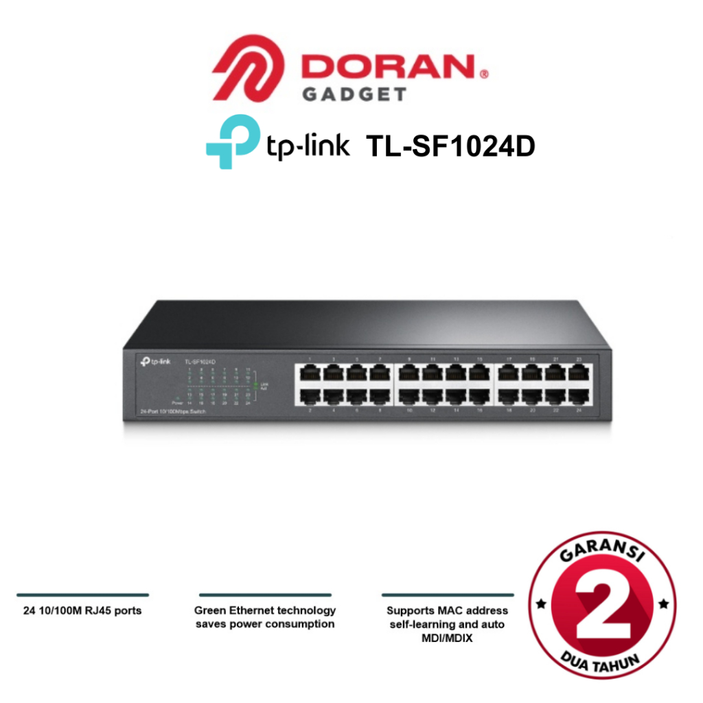 Jual TP-Link SF1024D 24-port 10/100Mbps Desktop Rackmount Switch TPLink ...