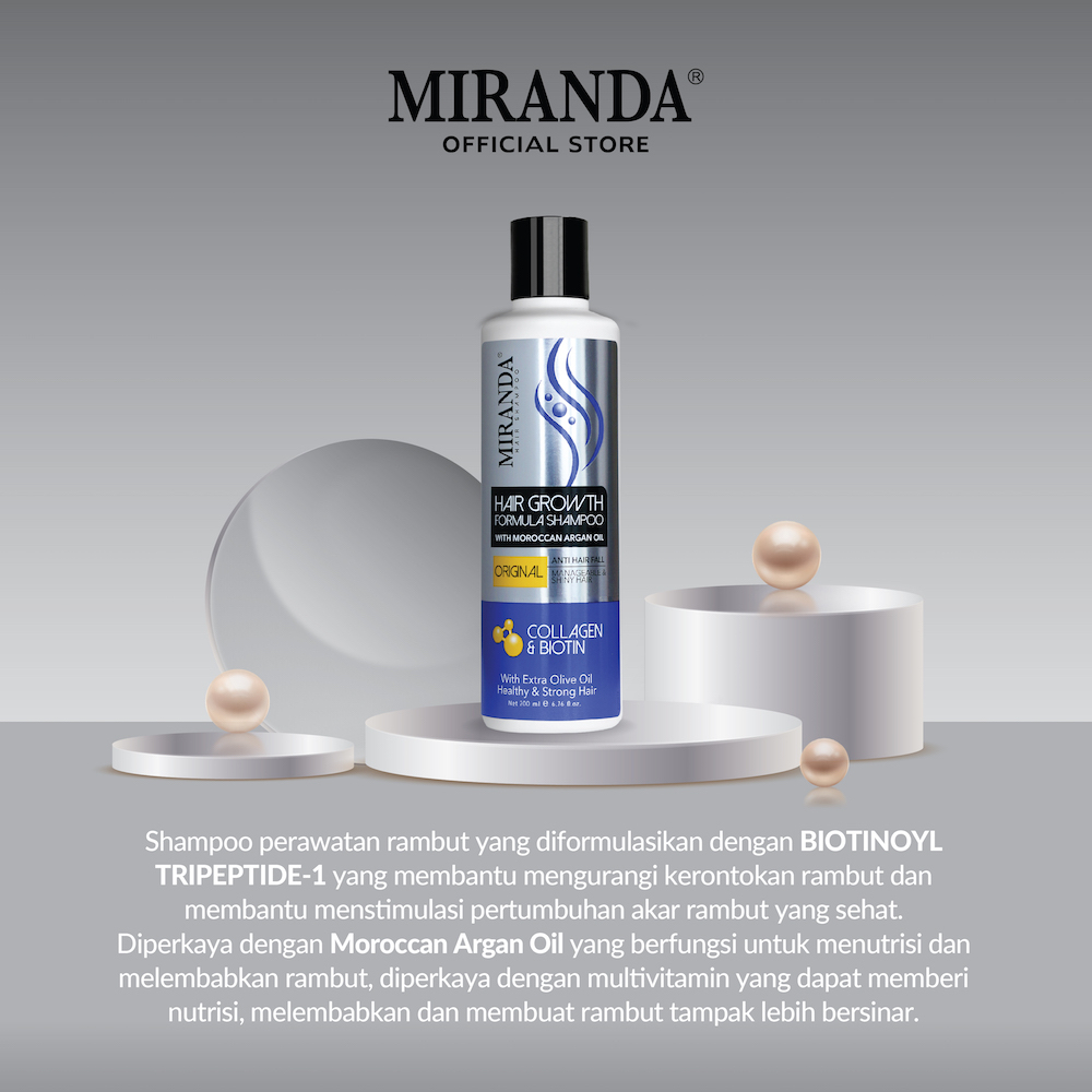 Jual Miranda Hair Growth Biotin Shampoo Original 200 ml / Miranda Hair