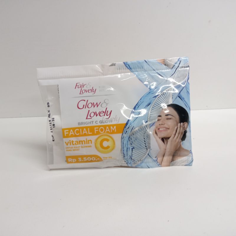 Jual glow & lovely bright c glow facial foam fair lovely sachet satuan Shopee Indonesia