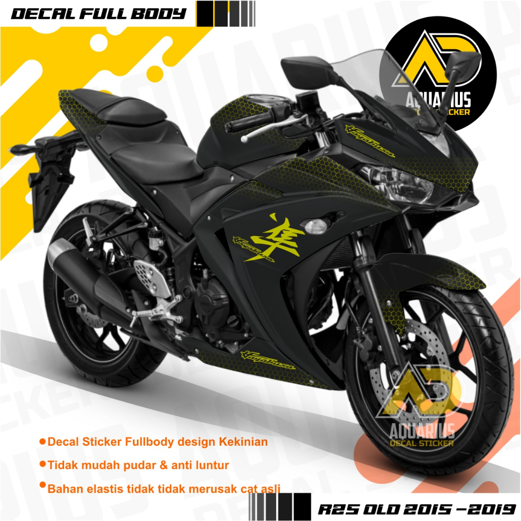 Jual Decal Fullbody R25 Old 2015 2019 Sticker Variasi Yamaha R25 Scoopy Full Body Motif 5063