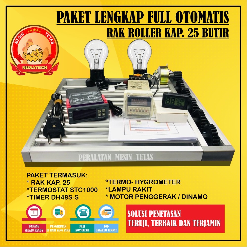 Jual Paket Lengkap Rak Roller Mesin Tetas Full Otomatis Kapasitas 25 ...