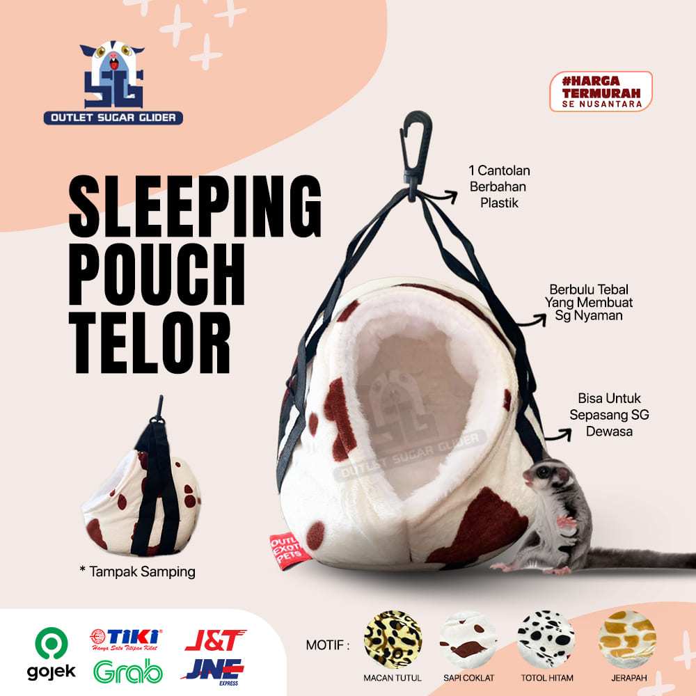Jual SLEEPING POUCH MODEL TELOR UNTUK HEWAN SUGAR GLIDER / TUPAI ...