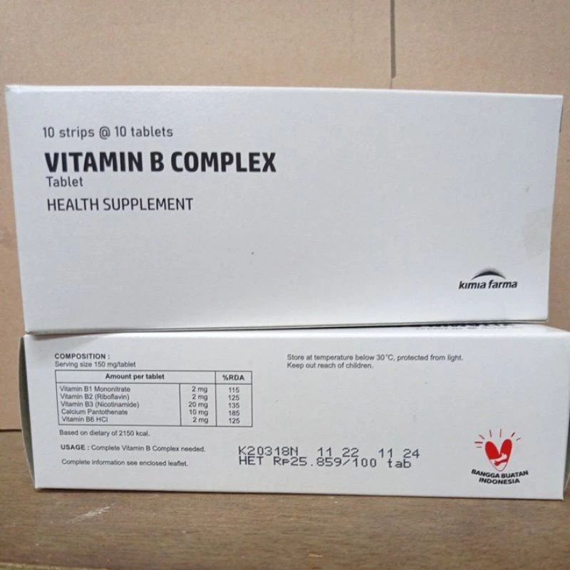 Jual VITAMIN B COMPLEX KIMIA FARMA 1 BOX Shopee Indonesia