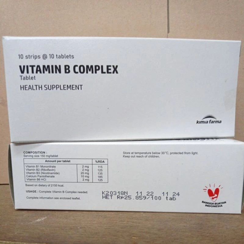 Jual VITAMIN B COMPLEX KIMIA FARMA 1 BOX | Shopee Indonesia