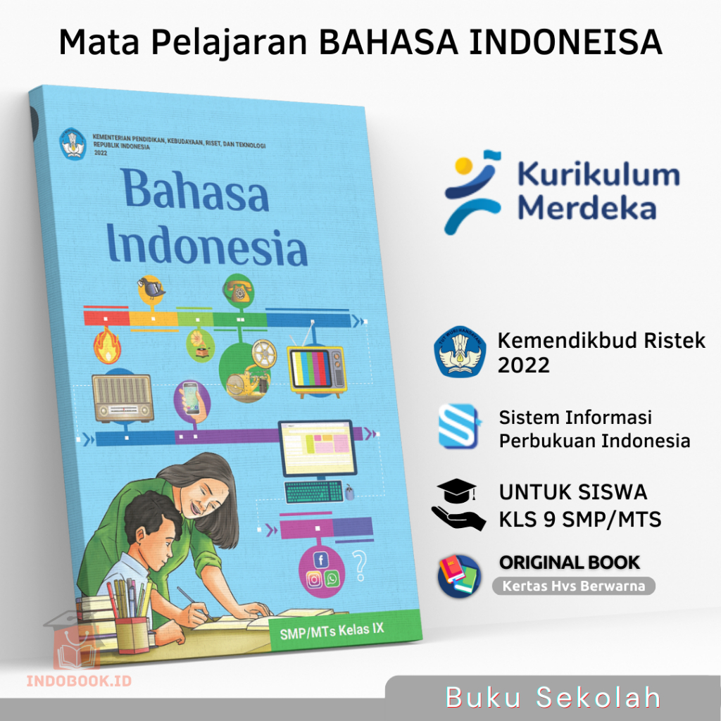 Jual Buku Paket Siswa Bahasa Indonesia Kelas 9 I…