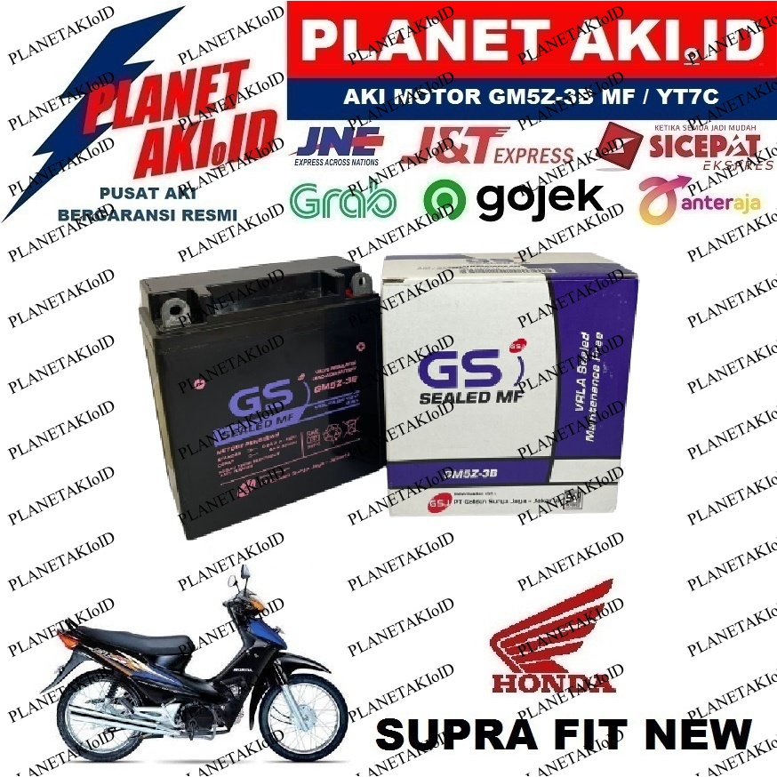 Jual Aki Motor Honda Supra Fit New GM5Z3B Accu Kering MF | Shopee Indonesia