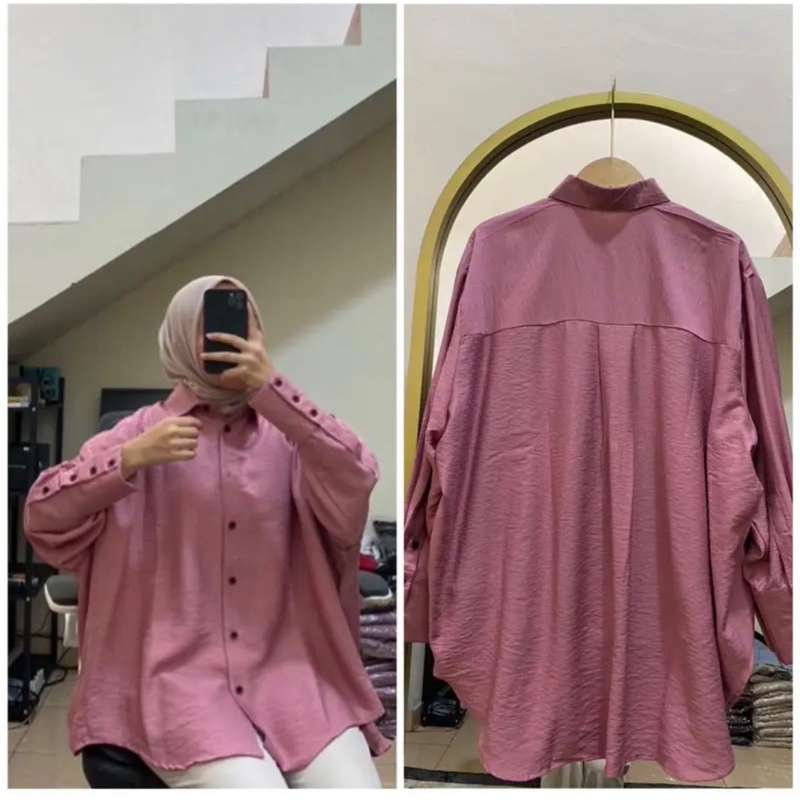 Jual Kemeja Oversize Linen Crespo By Venia Suwandi Kemeja Tangan Kancing Kemeja Oversize