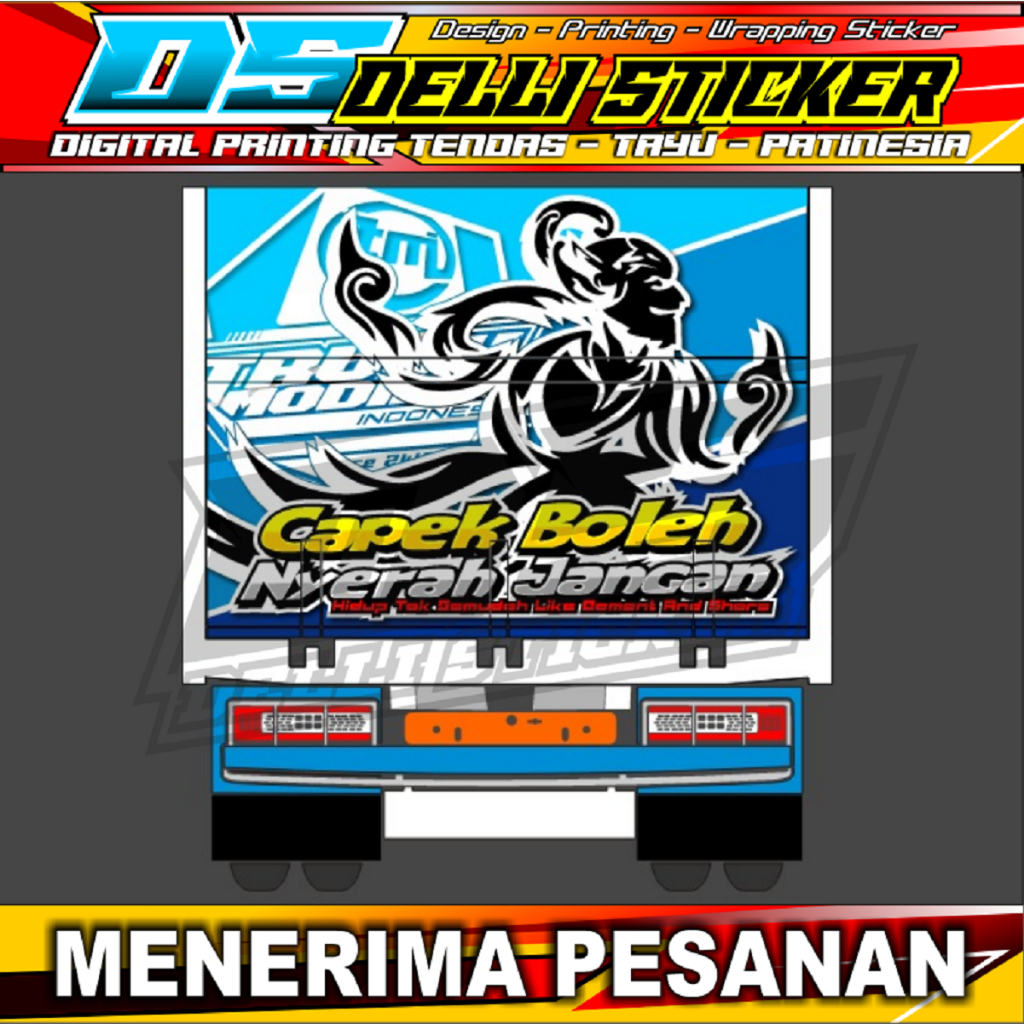 Jual Stiker Blok Decal Pintu Bak Belakang Truk Ukuran X Cm Wayang Haryanto Bisa Custom