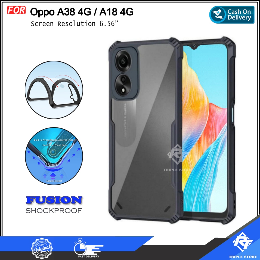 GOKEN Cover Per Oppo A18 / A38 4G – Custodia In Silicone TPU Gradiente Colori, Morbida E Antiurto, Blu/Rosa - 3