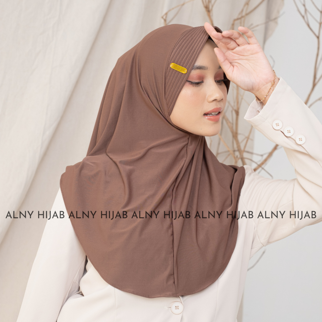 Jual Hijab Bergo Hamidah Label Gold Hijab Instan Bahan Jersey Premium Jilbab Instan Nutup Dada