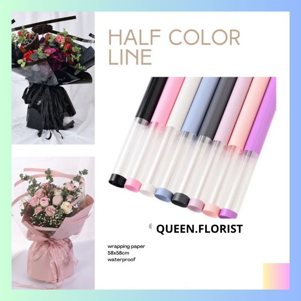 Jual [TERLENGKAP] HALF COLOR LINE OPP WRAPPING PAPER TRANSPARENT FRAME ...