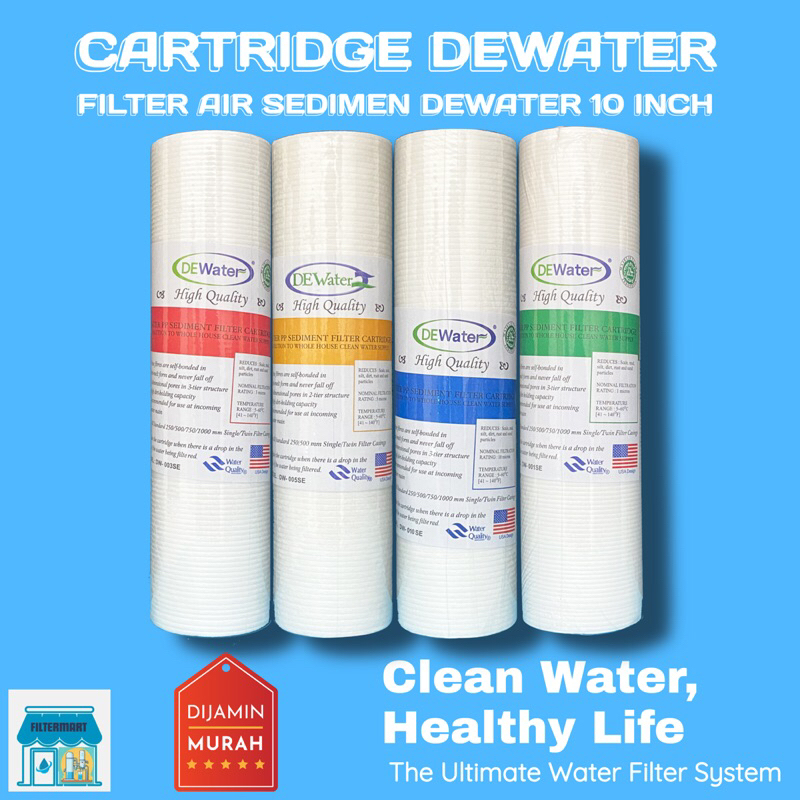 Jual CARTRIDGE SEDIMEN SPUN PP FILTER AIR DEWATER 10” 10 INCH 01 03 05 ...