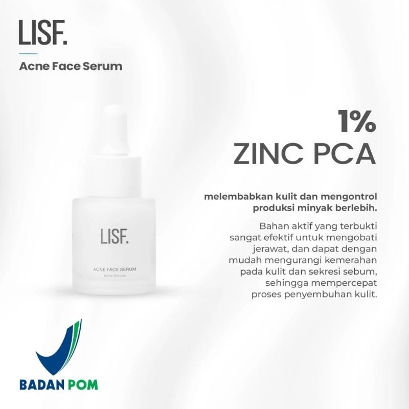Jual LISF Serum Jerawat. 1 Zinc PCA + Salicylic Acid Acne Face Serum Shopee Indonesia