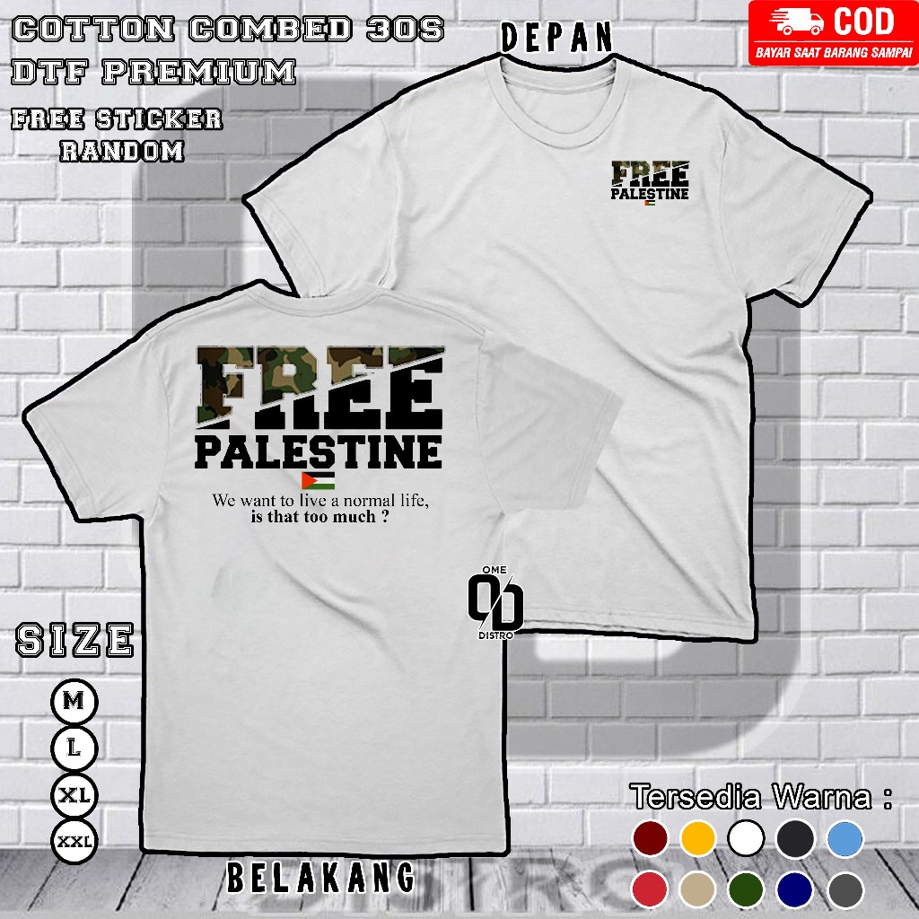 MAGLIA FREE PALESTINE A101 Palestina Intifada No War T-shirt Cotone Flag EUR 13,99 - IT
