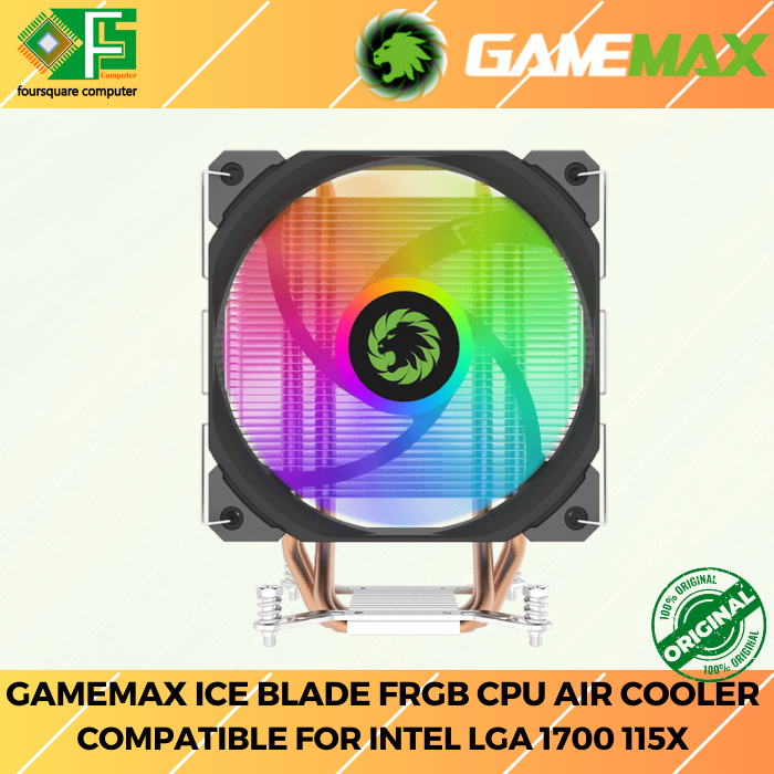 Jual CPU Cooler Gamemax Ice Blade FRGB 4 Heatpipe RGB for Intel LGA ...