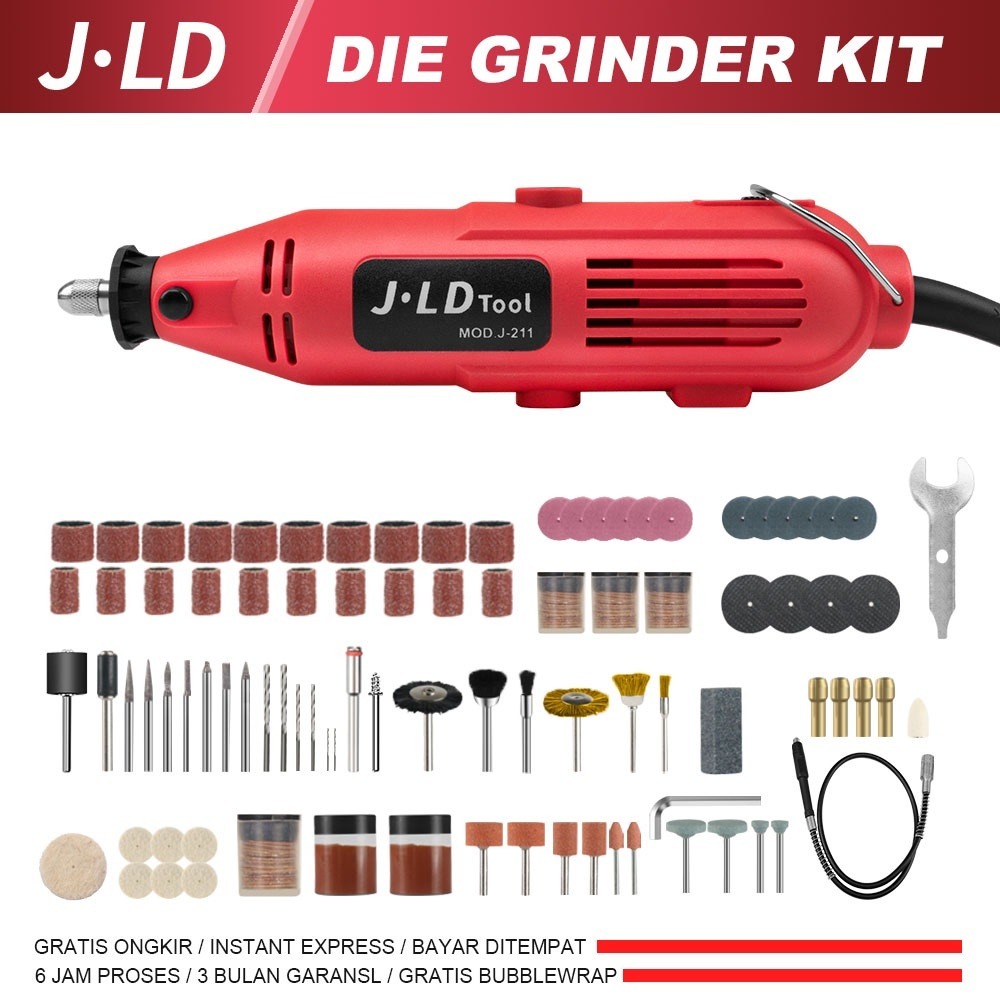 JLD MINI DIE GRINDER 95Pcs set J211 Gerinda Mini Grafir Grinda Ukir mesin bor tuner mini grinder die grinder KOREA
