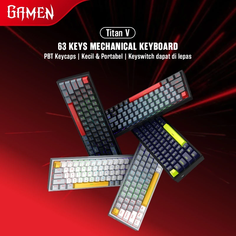 Keyboard Gaming GAMEN Titan 5 RGB 60% Mechanical