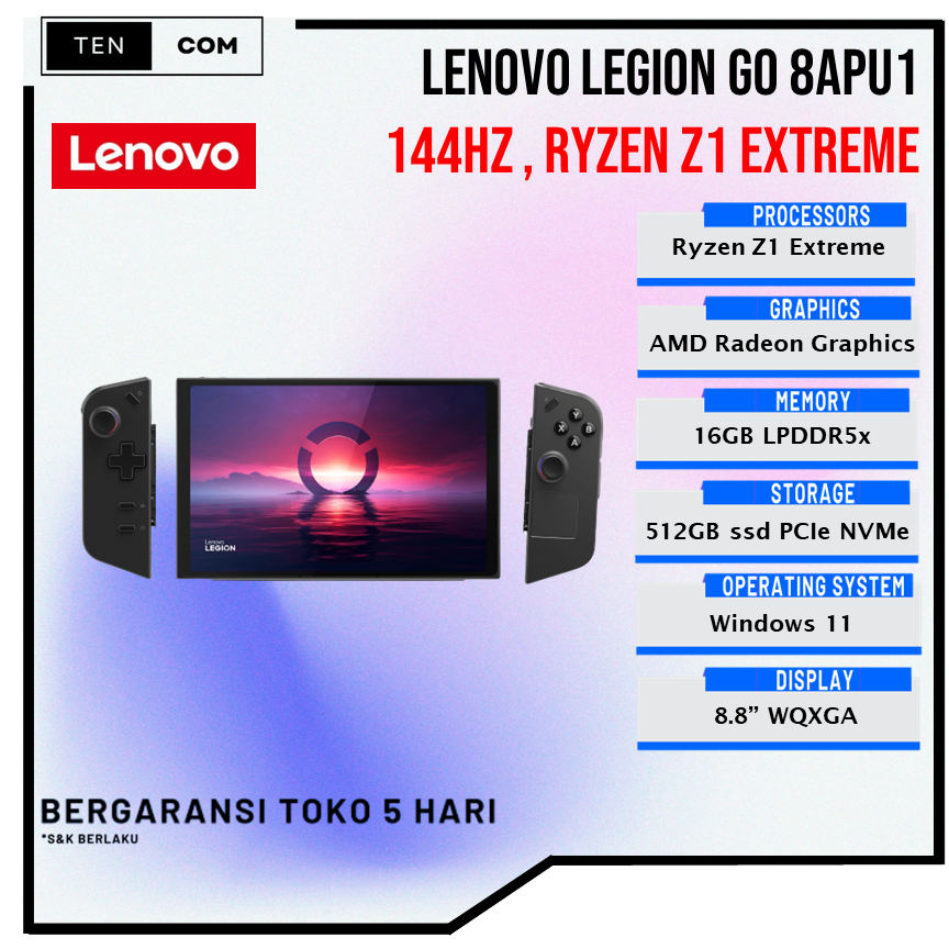 Lenovo Legion Go, 8.8 IPS 144Hz, Ryzen Z1 Extreme, Integrated AMD