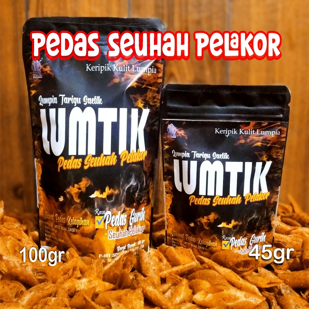 Jual Keripik Lumpia Lumtik Rasa Pedas Pelakor 45 Gr Keripik Kulit