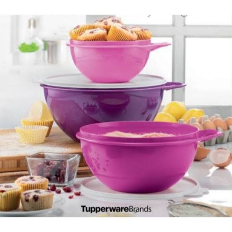 Jual Tupperware Mixing Bowl Set (3 Pcs) / Fix n Mix Jumbo Criativa Cake