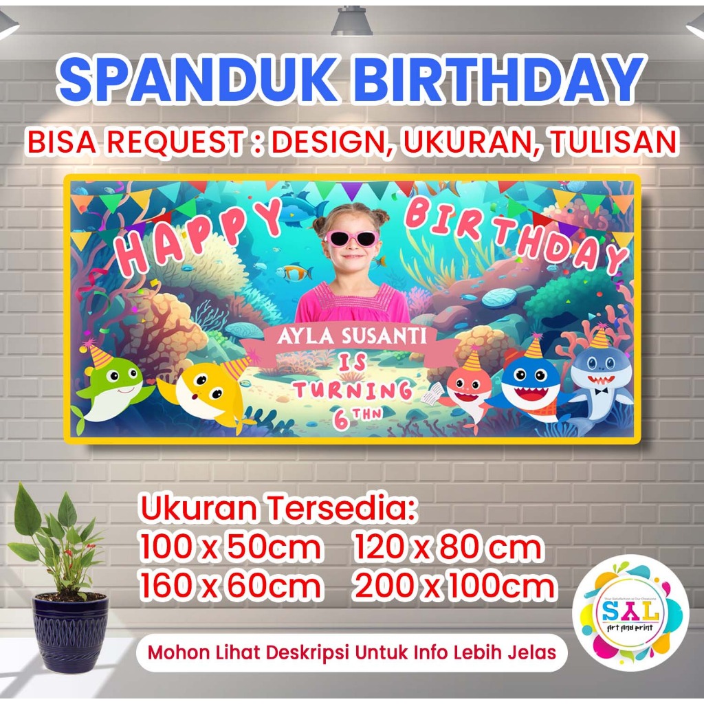 Jual Spanduk Banner Ulang Tahun Anak (Birthday) Berbagai Macam Tema