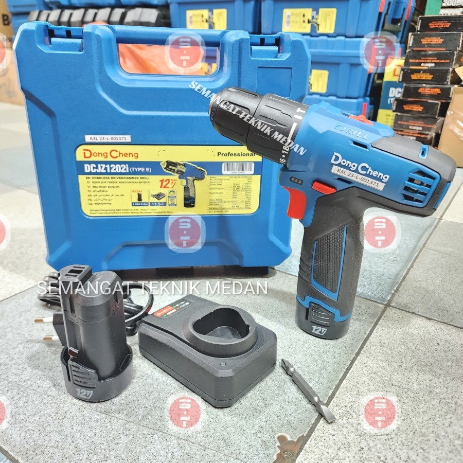 Jual Dcjz I Mesin Cordless Impact Drill Bor Baterai Mm V Dongcheng Shopee Indonesia