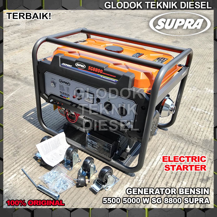 Jual Supra Genset Bensin 5500 5000 W Watt Electric Start Elektrik ...