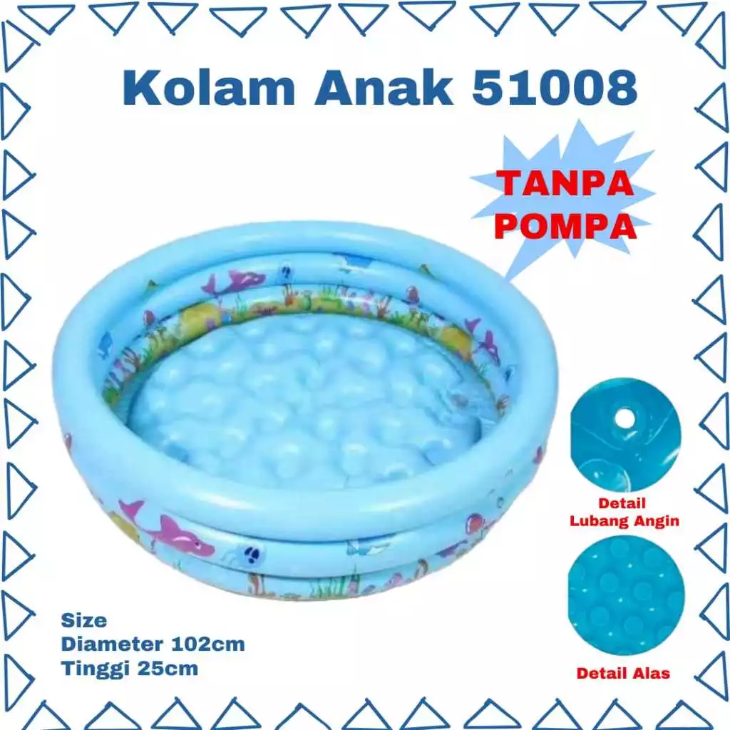 51008 KOLAM RENANG ANAK / KOLAM MANDI BAYI POOL UKURAN 102CM X 25CM | AutoStock