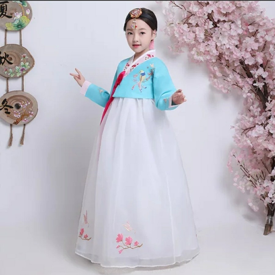 Jual Hanbok girl anak dress korea kostum korean traditional