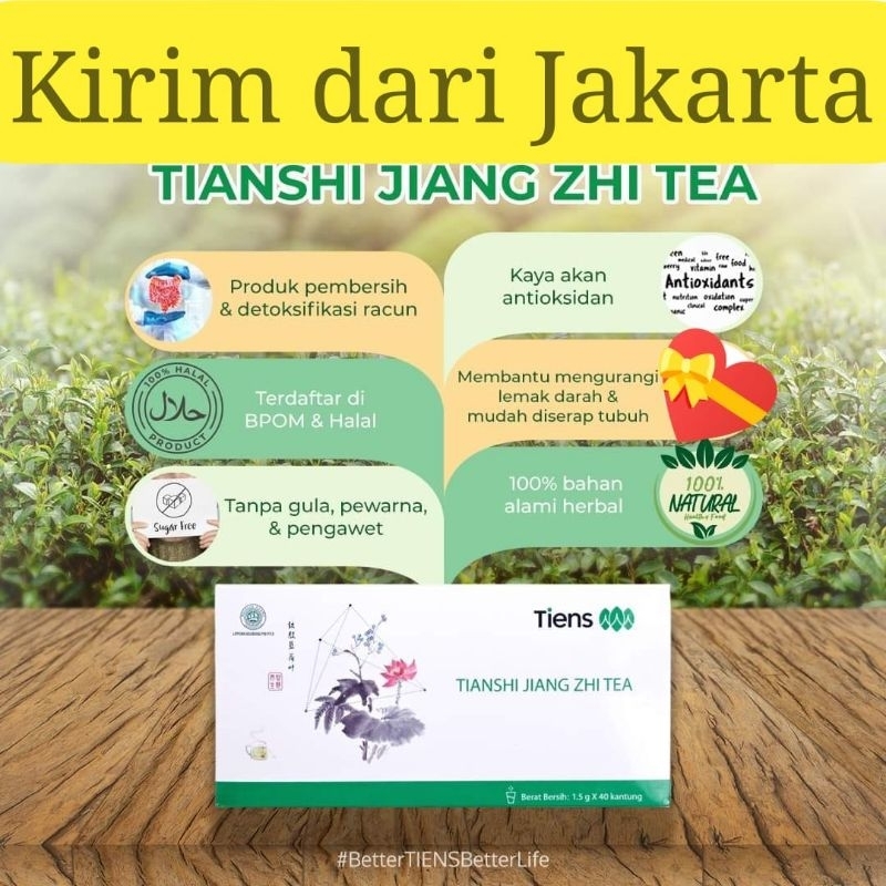 Jual Tiens Jakarta : Tianshi Jiang Zhi Tea isi 40 sachet Segel | Tiens ...