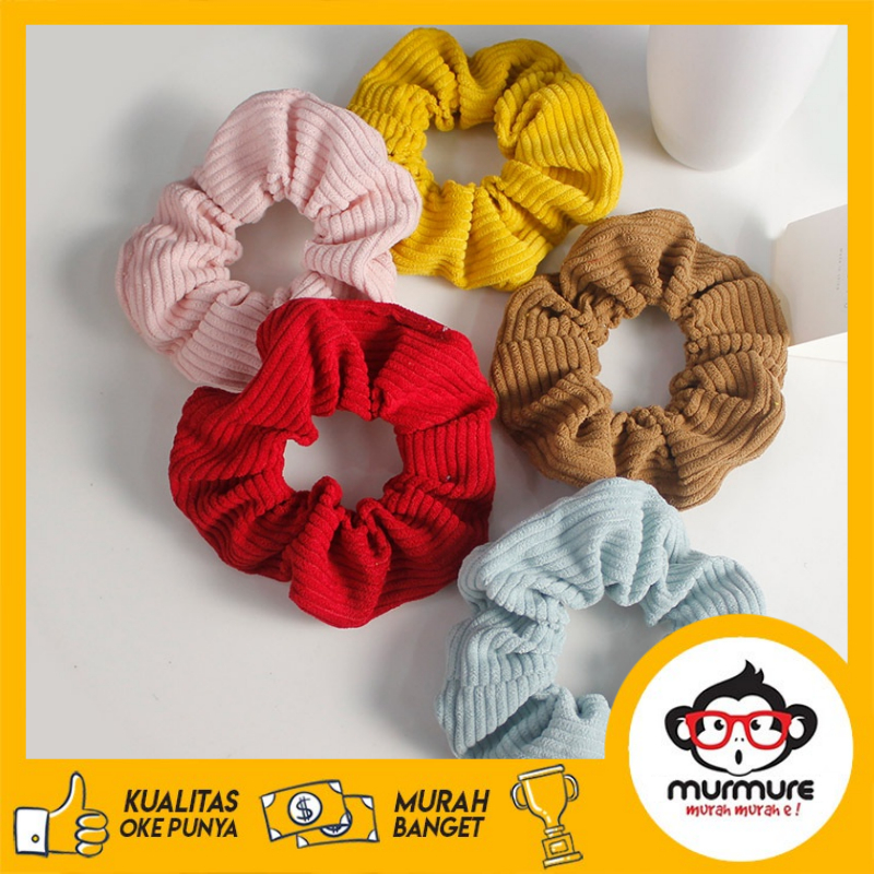 Jual Murmure I Scrunchie Corrugated Halus Lembut Ikat Rambut Puffy Import Scrunchie Bulu Korea 