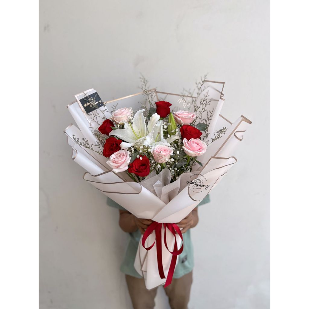 Jual FRESH LILY BOUQUET LARGE SIZE - Buket Bunga Asli Buket Segar Buket ...