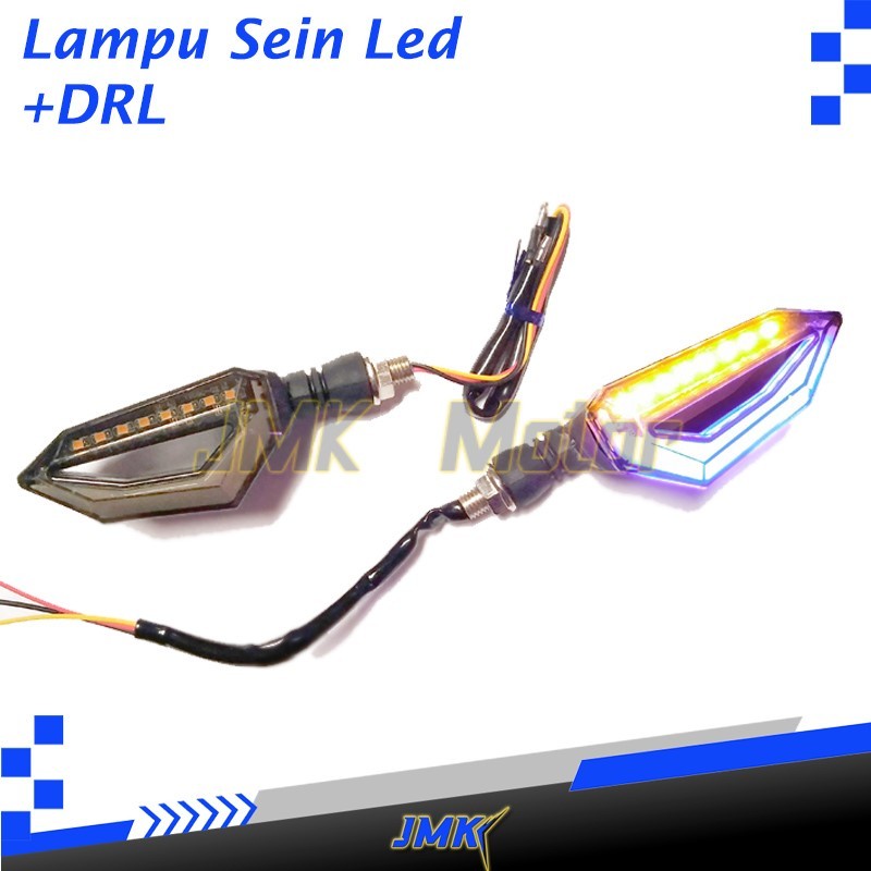 Jual Lampu Sein Led Drl Model Lubang Lampu Sen Universal Motor Vario