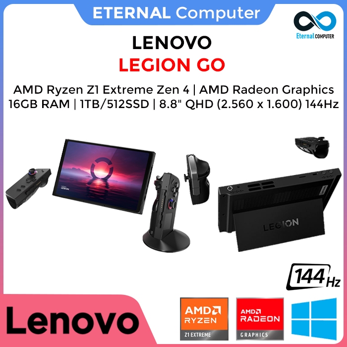 Lenovo LEGION Go 8.8-inch Handheld Game Console Black AMD Ryzen Z1 Extreme  Windows 11 Home Chinese 16G 512G SSD with Controller - AliExpress