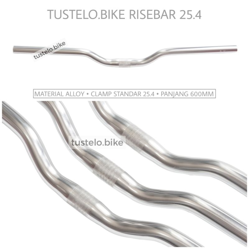 Jual Stang Sepeda Rise Bar Standar 25.4 Chrome 600mm Handlebar Risebar ...