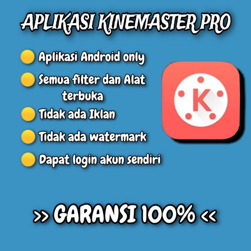 Jual Aplikasi KINEMASTER Pro Mod |Unlock | Shopee Indonesia