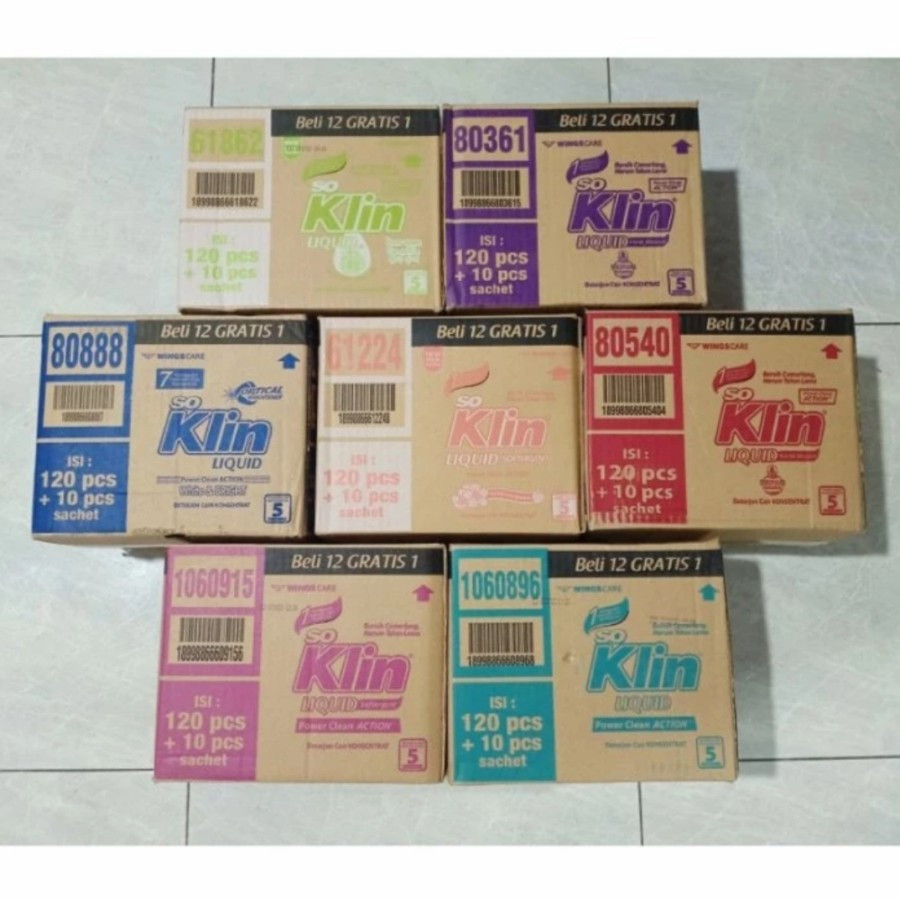 Jual SO KLIN LIQUID DETERGENT CAIR SACHET KEMASAN 500 |1 DUS 120 SACHET ...