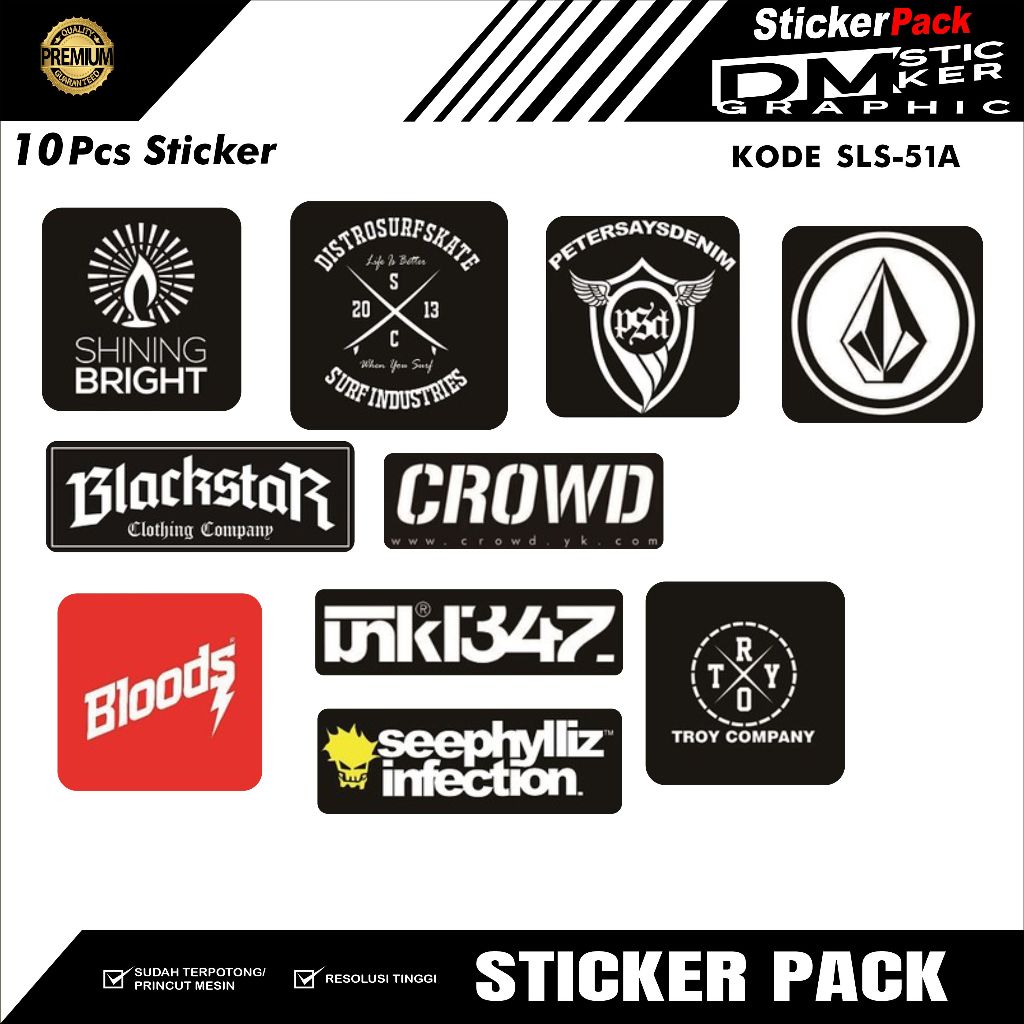 Jual STICKER PACK ISI 10 PCS 10 RIBUAN KODE SLS-51 | Shopee Indonesia