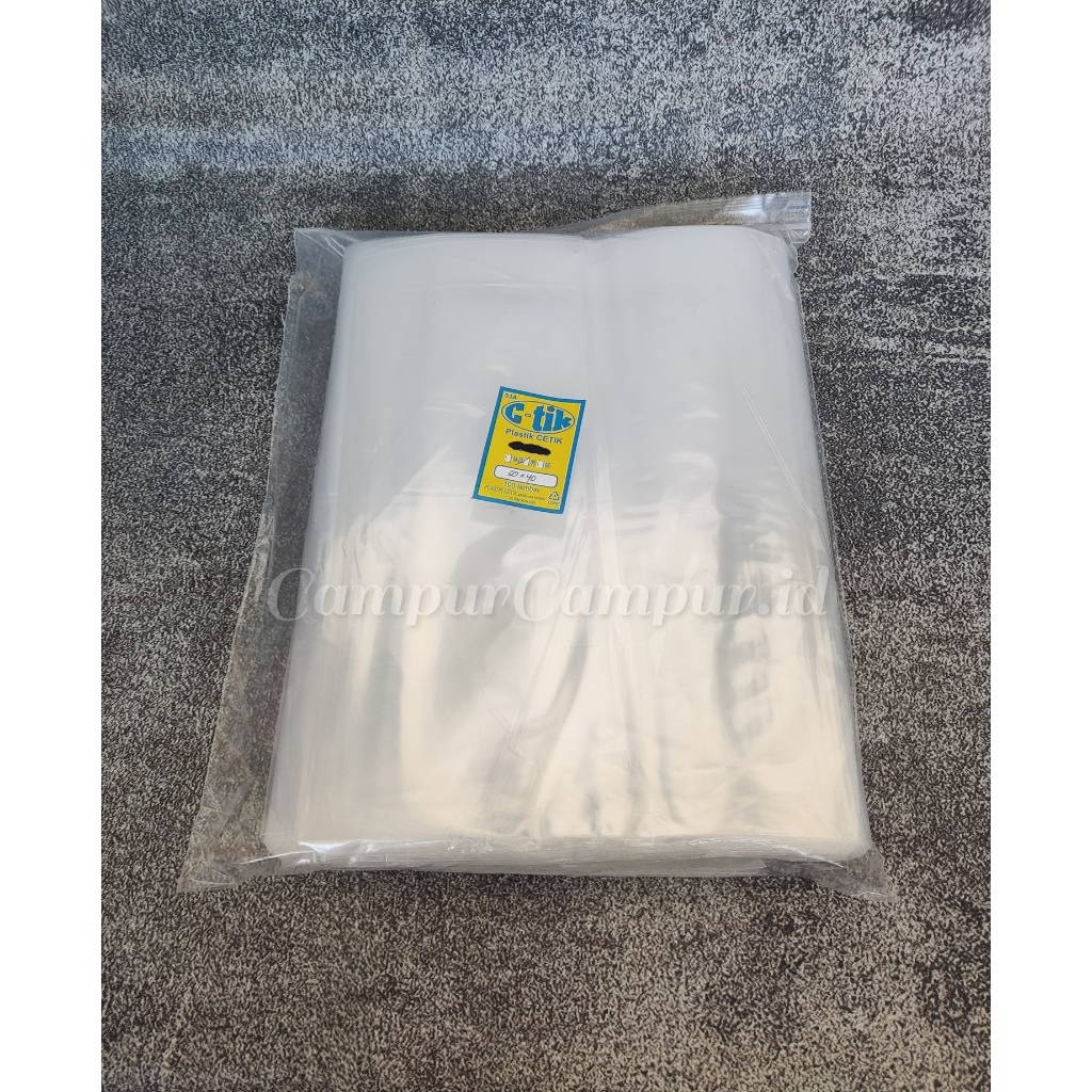 Jual Plastik Ziplock Bening 30x40 Plastik Packing Baju Sepatu Plastik Klip Tanpa Plong Besar 1212