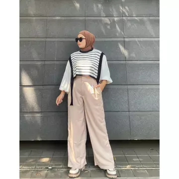 Loose Pants Celana Kantor Wanita Celana Kulot Formal Wanita Katun Polyester Ypd.Id