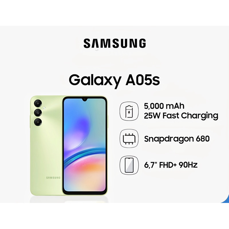 Jual SAMSUNG GALAXY A05S RAM 6GB/128GB ORIGINAL 100% GARANSI RESMI