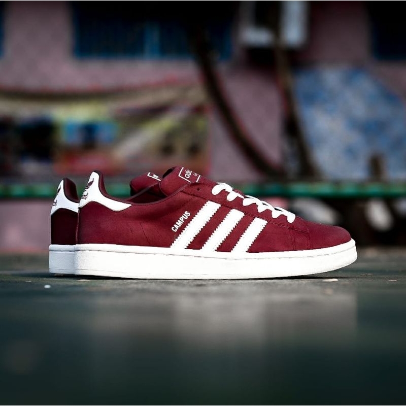 Jual SALE PROMO SEPATU CASUAL ADIDAS CAMPUS 2.0 MAROON WHITE
