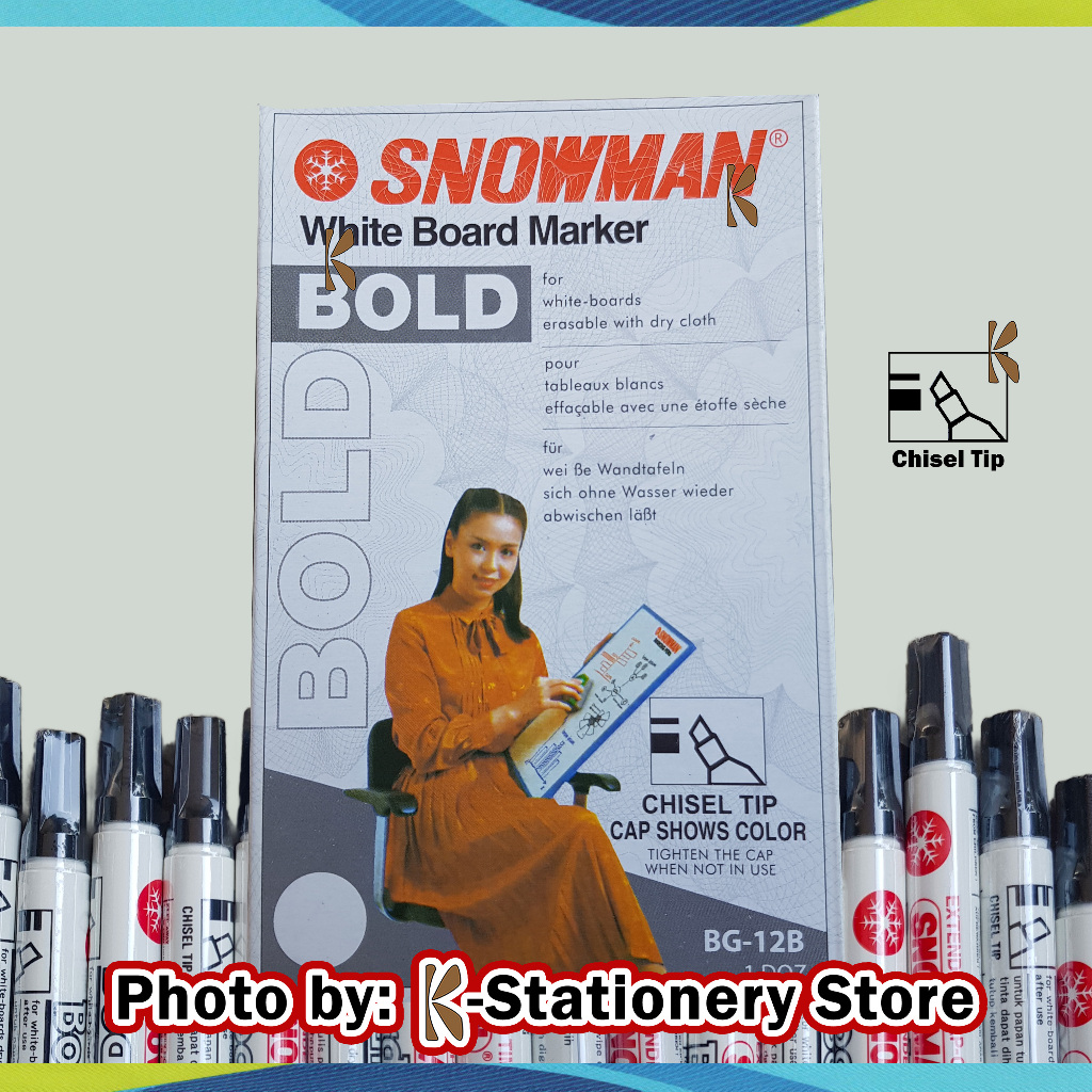 Jual [ Non - Permanent ] Snowman Spidol Papan Tulis Kaligrafi Original ...