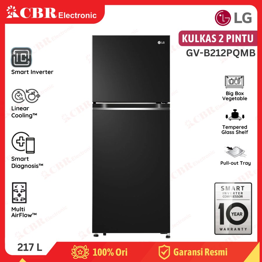 Jual Kulkas Lg Pintu Gv B Pqmb L Inverter Shopee Indonesia