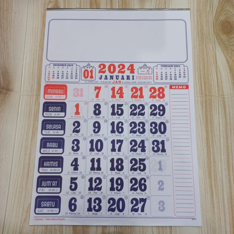 Jual KALENDER KERJA STANDAR UMUM DS 2024 Shopee Indonesia