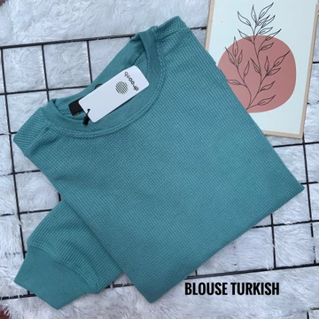 Blouse Wafle Wanita Casual Korean Look Elegan Dan Santai Setiap Hari