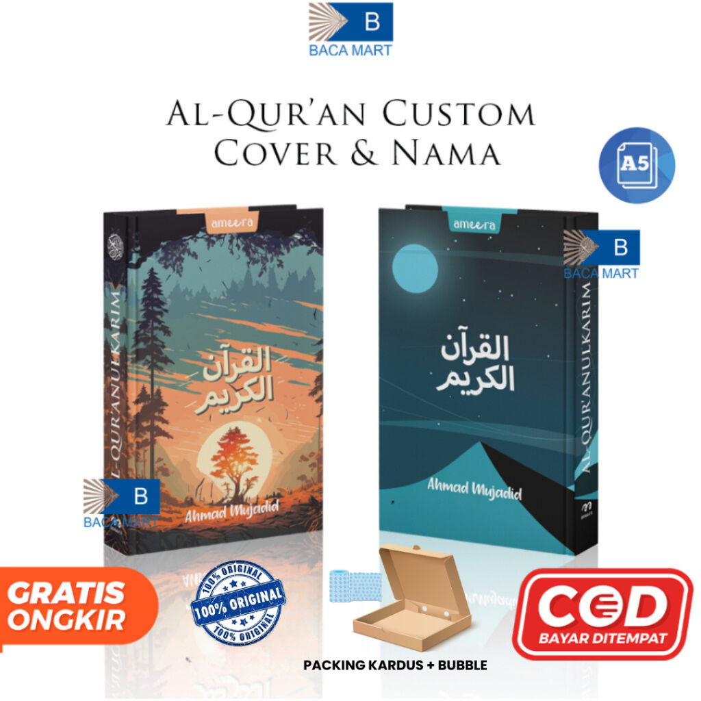 Jual Al -Quran Custom Nama Murah (Bisa Tulis Nama Di Cover) A5 HC ...